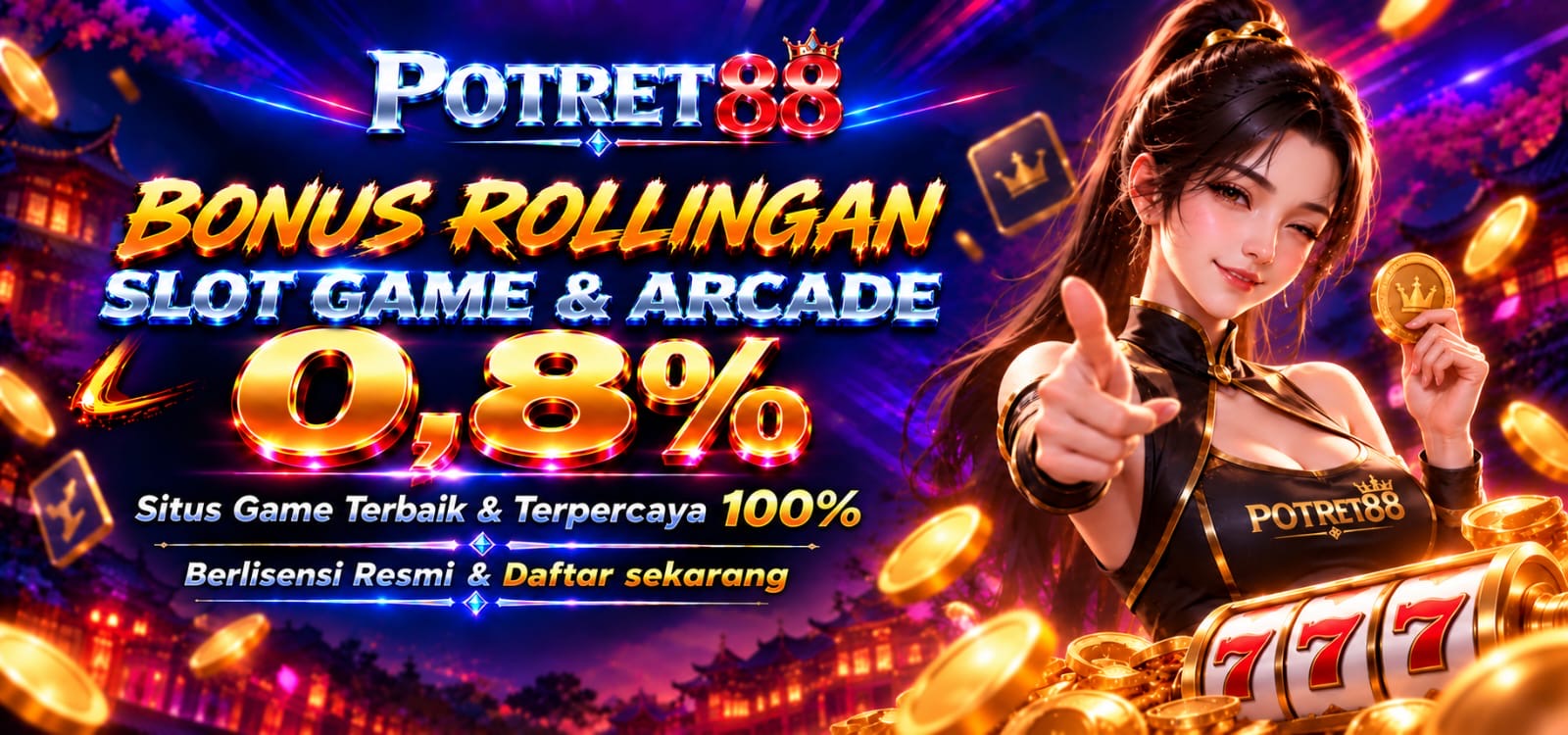 BONUS ROLINGSN SLOT GAME 0,8%